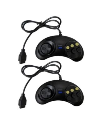 ECHTPeak Игровой контроллер 2 шт., 6-кнопочный аркадный пад для SEGA Genesis