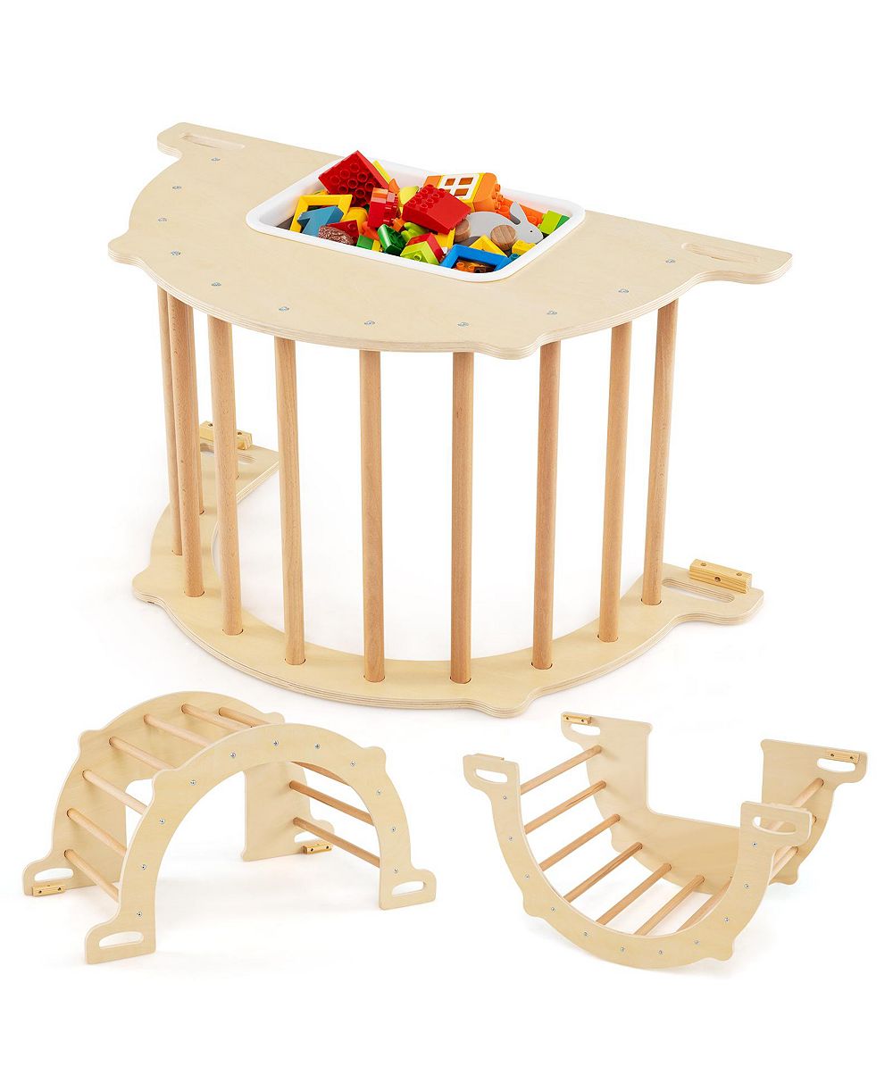 Slickblue 8-in-1 Montessori Climbing Arch and Sensory Table с системой хранения