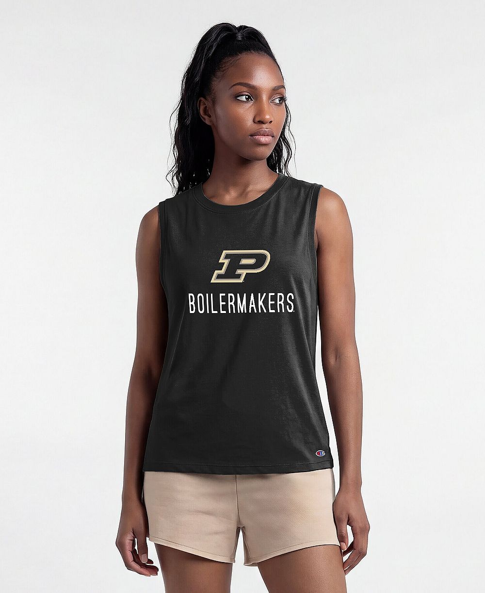 Женский черный топ Champion Purdue Boilermakers Lifestyle
