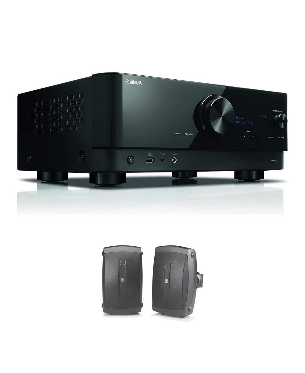 Yamaha RX-V6A 7.2-Channel AV Receiver with NS-AW150BL Speakers
