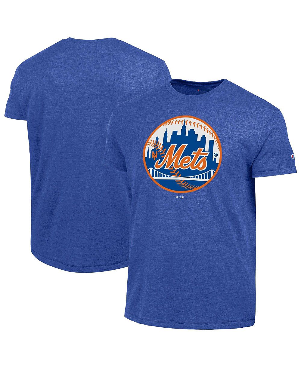 Champion Men's Royal New York Mets Cooperstown Logo Tri-Blend T-Shirt