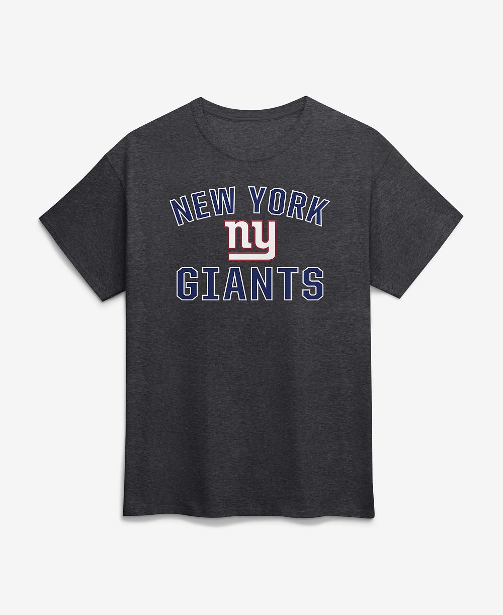 Logo Athletic Men's Charcoal New York Giants Cotton Victory Arch T-Shirt