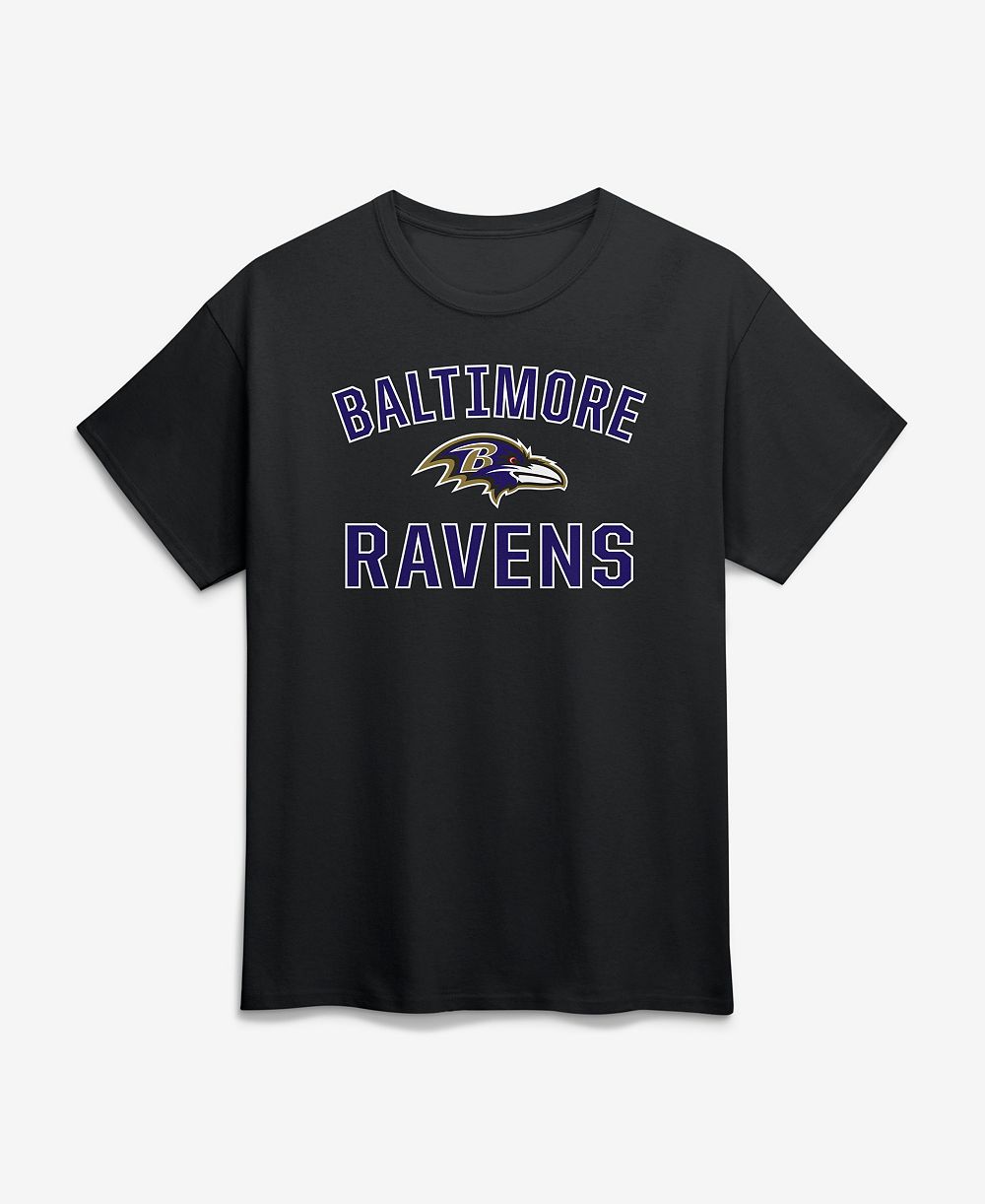 Мужская футболка Logo Athletic Black Baltimore Ravens Cotton Victory Arch