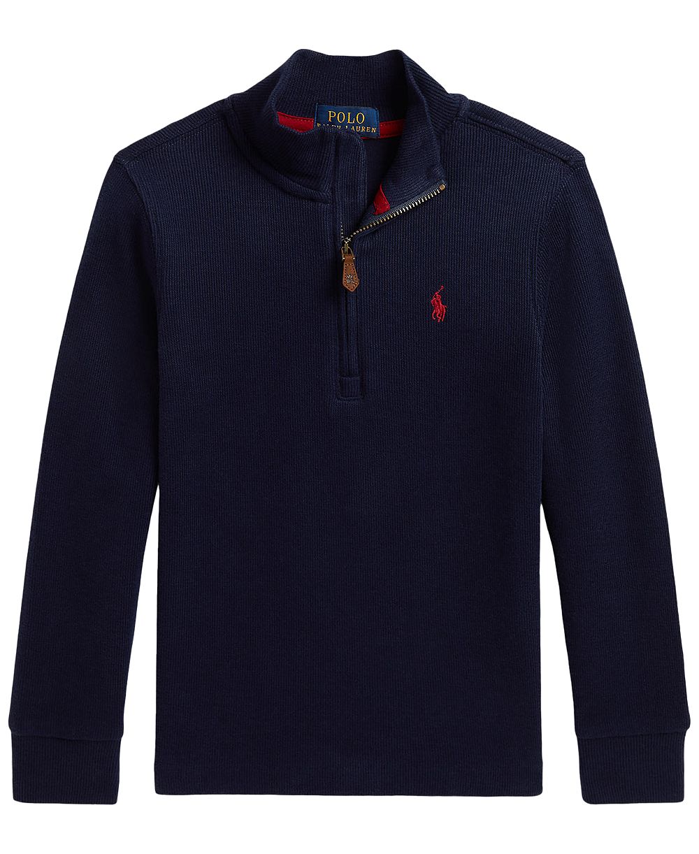 Polo Ralph Lauren Детский свитер с молнией на четверть Estate Rib, 2T-7