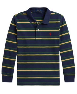 Polo Ralph Lauren Boys' 2T-7 Striped Mesh Polo Shirt