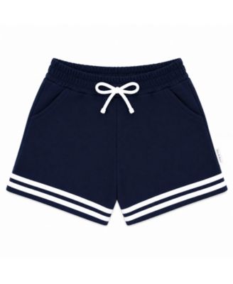 Унисекс полосатые спортивные шорты Bits & Bows для малышей (2T- 4T), темно-синие