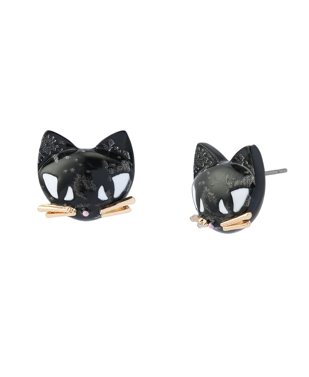 Серьги-гвоздики Betsey Johnson Black Pretty Spooky Cat