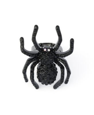 Коктейльное кольцо Betsey Johnson Faux-Stone Halloween Spider