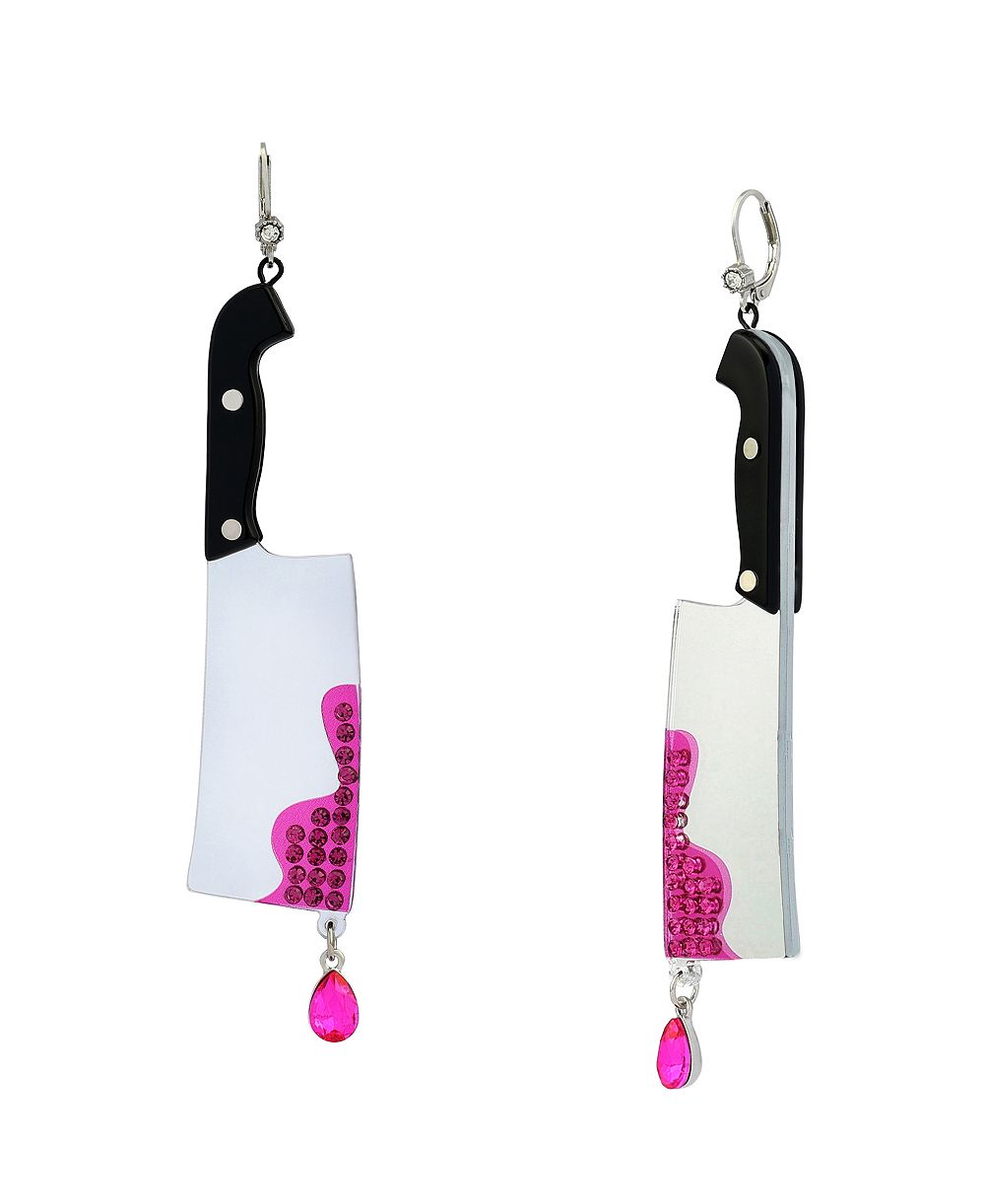 Серьги Betsey Johnson Halloween Cleaver Drop с имитацией камня