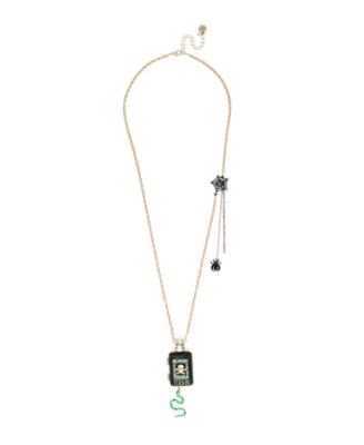 Betsey Johnson Faux-Stone Halloween Poison Potion Pendant Necklace