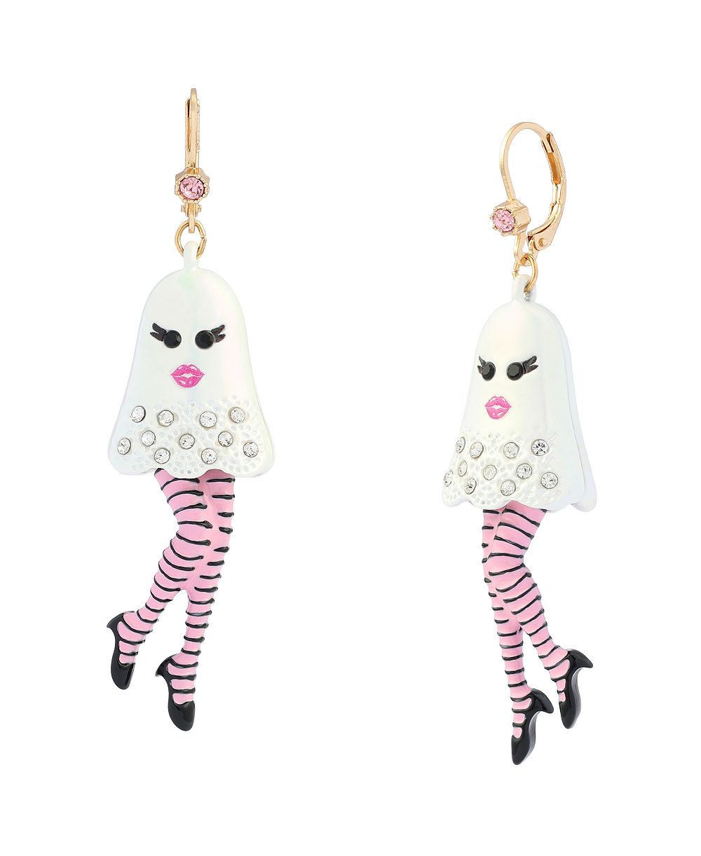 Серьги-капли Betsey Johnson Faux-Stone Halloween Girly Ghost