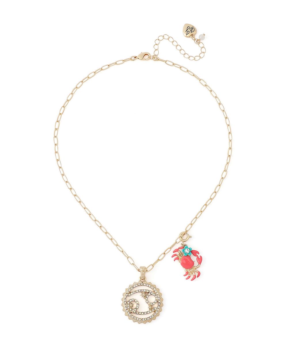 Подвеска-кулон Betsey Johnson Faux-Stone Cancer Celestial Zodiac Set