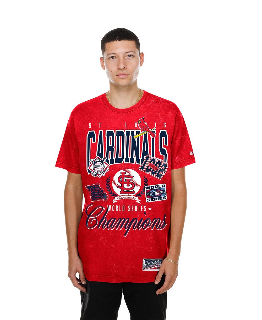 Мужская футболка New Era Red St. Louis Cardinals Mineral Wash T-Shirt