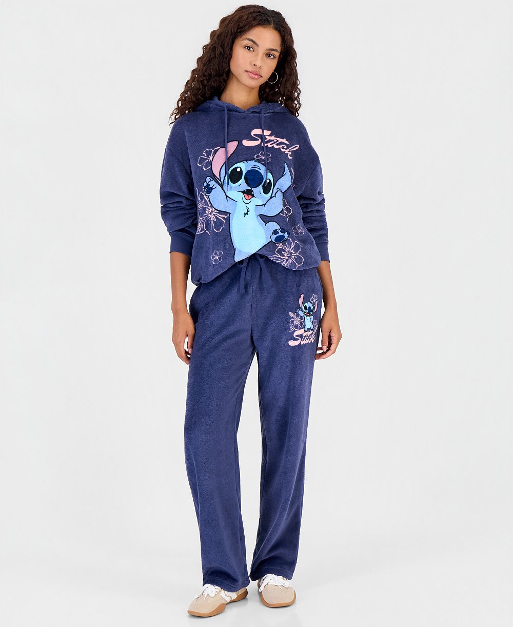 Disney Women's Stitch Woobie Wide-Leg Fleece Pants