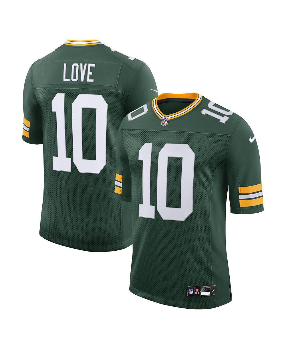 Мужская джерси Nike Jordan Love Green Green Bay Packers Vapor Untouchable Stitched Limited