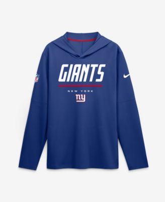 Мужская футболка Nike Royal New York Giants Sideline Lightweight Long Sleeve Hooded Dri-FIT
