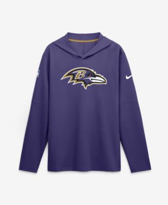 Nike Men's Purple Baltimore Ravens Sideline Dri-FIT Long Sleeve Hooded T-Shirt