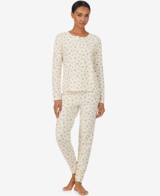 Женский комплект Lauren Ralph Lauren: топ Henley с длинным рукавом и брюки джоггеры