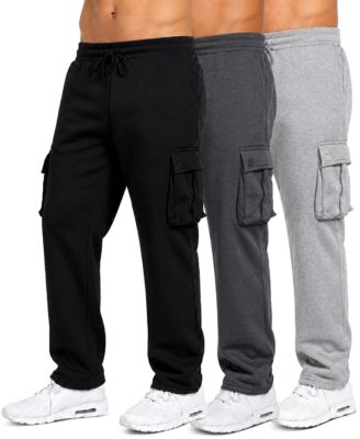 Blue Ice Men's Fleece-lined Cargo Sweatpants, 3-Piece