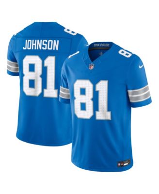 Nike Men's Calvin Johnson Blue Detroit Lions Vapor F.U.S.E. Stitched Retired Limited Jersey