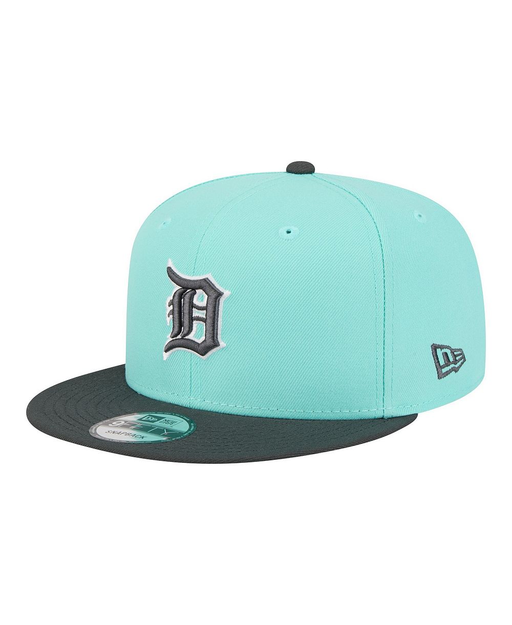 New Era Men's Turquoise/Charcoal Detroit Tigers Two-Tone Color Pack 9FIFTY Snapback Hat