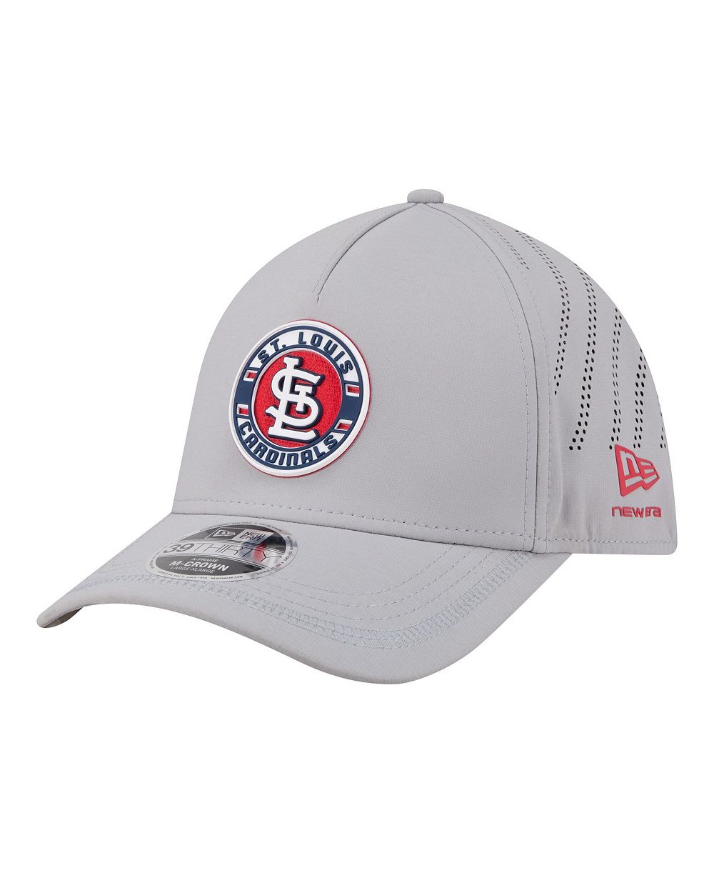 Мужская кепка New Era Gray St. Louis Cardinals Patch 39THIRTY A-Frame M-Crown Perforated Flex