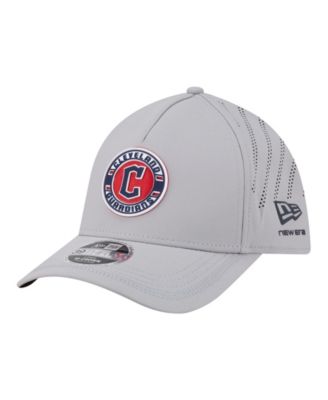 New Era Мужская кепка Cleveland Guardians Gray Patch 39THIRTY A-Frame M-Crown Perforated Flex Hat