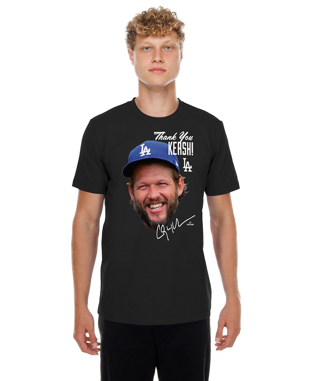 New Era Мужская футболка Los Angeles Dodgers Retirement Photo Clayton Kershaw черная/белая