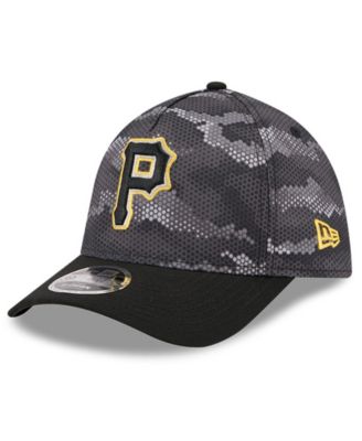Мужская кепка New Era Black Pittsburgh Pirates Camo 39THIRTY A-Frame Flex