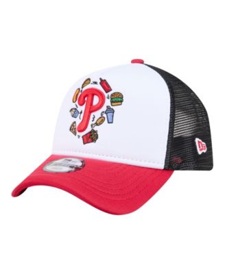 New Era Детская белая/красная кепка Philadelphia Phillies Food A-Frame 9FORTY Trucker Adjustable