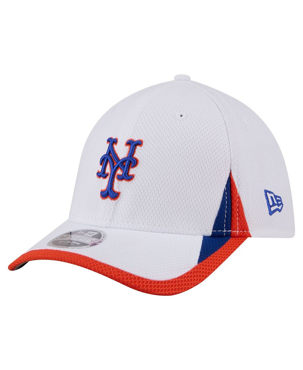New Era Men's White New York Mets Cut n Sew 39THIRTY Flex Hat
