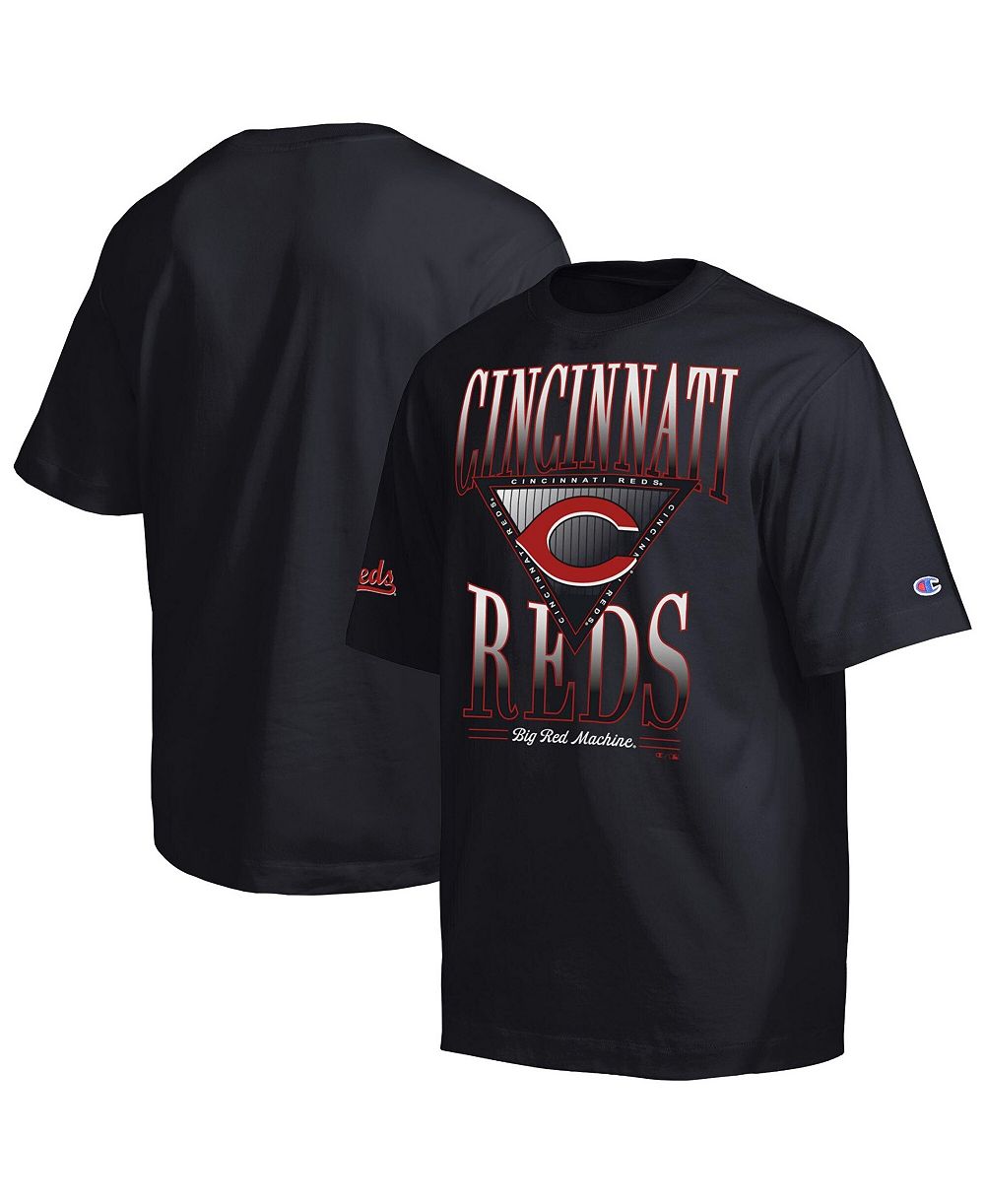 Champion Men's Black Cincinnati Reds Traditions Two Locations T-Shirt