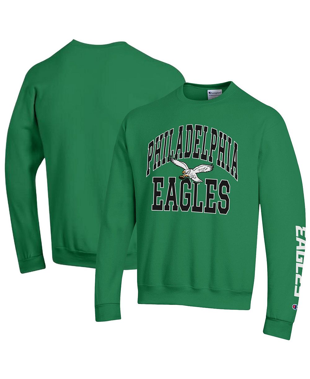 Champion Men's Kelly Green Philadelphia Eagles Power Blend Fleece Sweatshirt