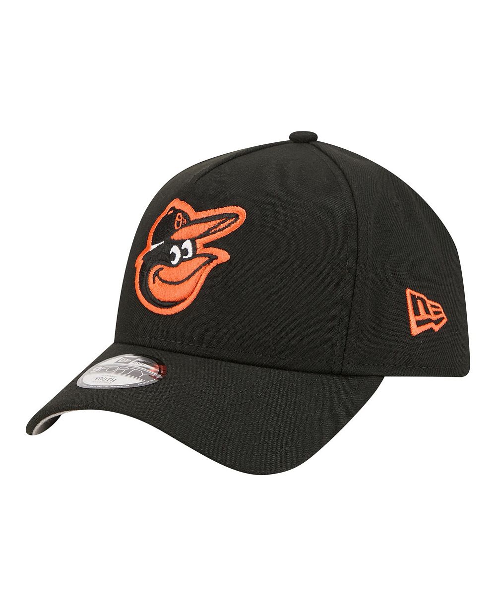 Кепка New Era Black Baltimore Orioles 9FORTY A-Frame Adjustable для мальчиков и девочек