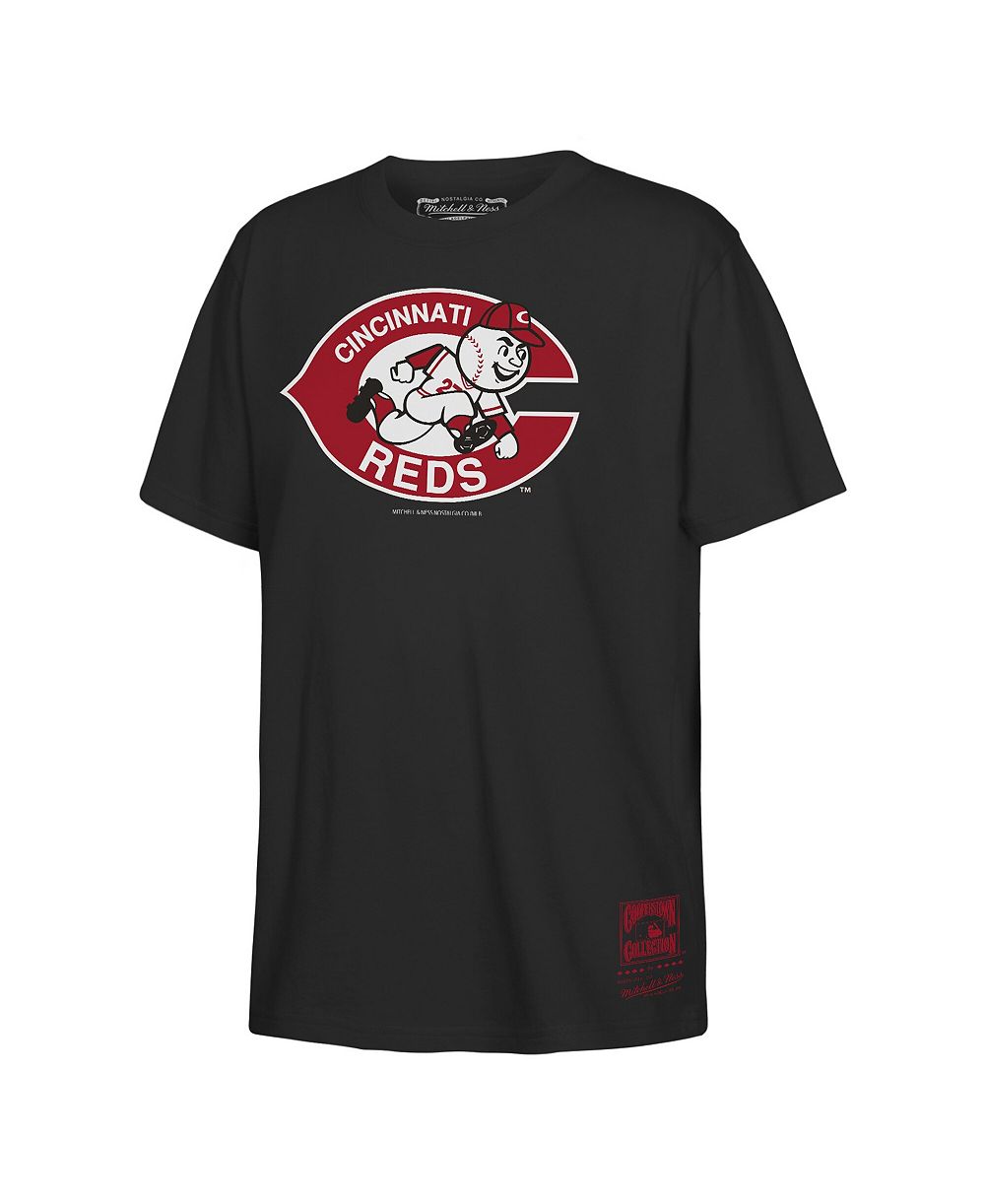 Mitchell & Ness детская футболка Cincinnati Reds Retro Logo Black