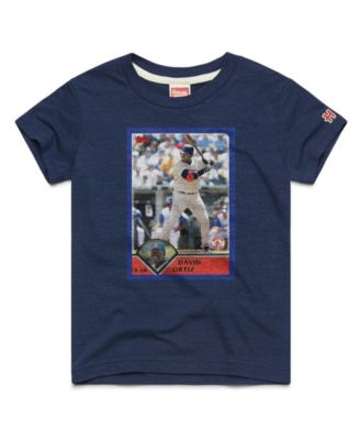 Homage футболка Tri-Blend David Ortiz Navy Boston Red Sox Topps Baseball Card