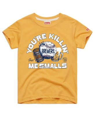 Homage Big Boys and Girls Gold Milwaukee Brewers x The Sandlot Tri-Blend T-Shirt