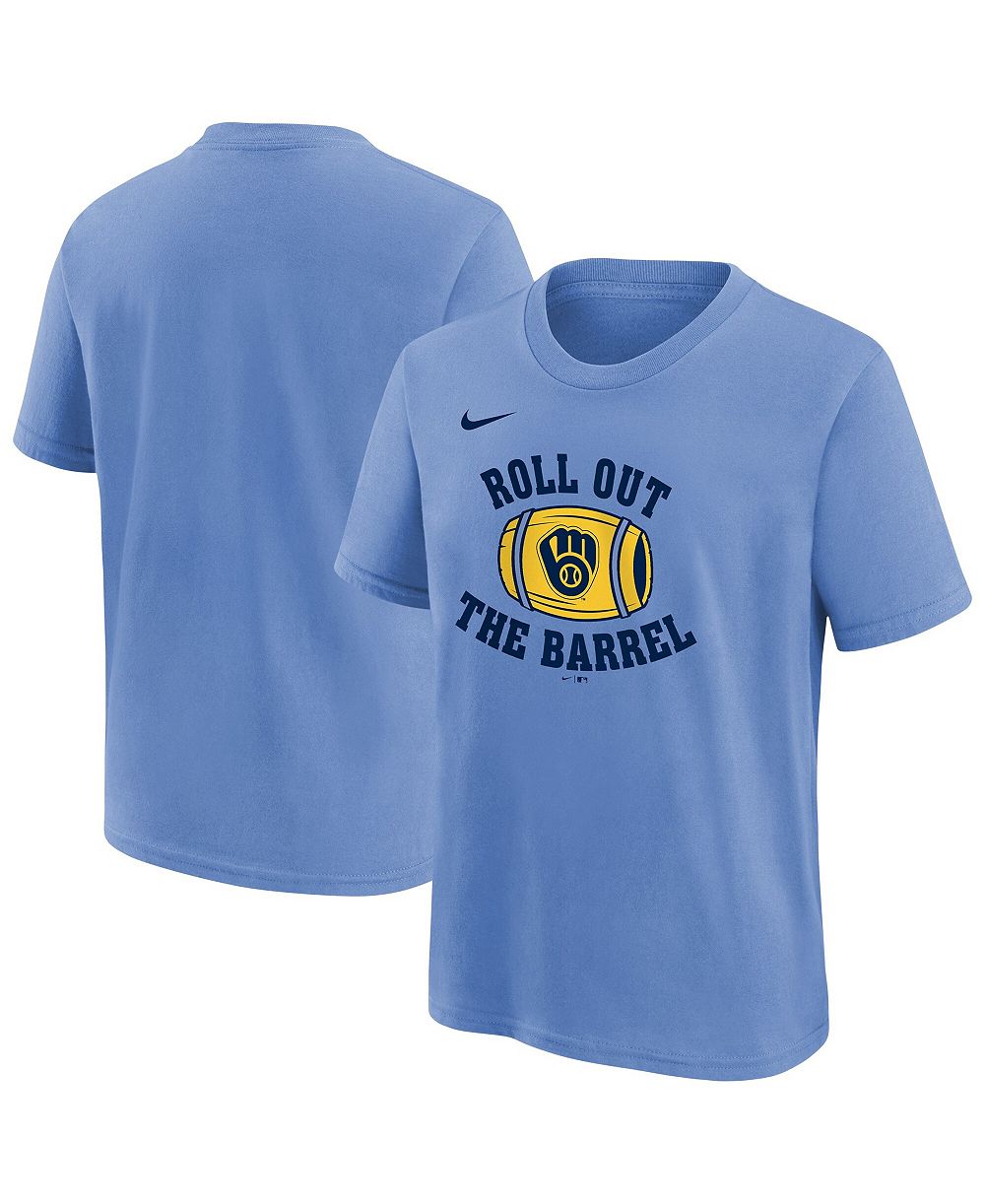 Nike футболка Milwaukee Brewers Light Blue для детей