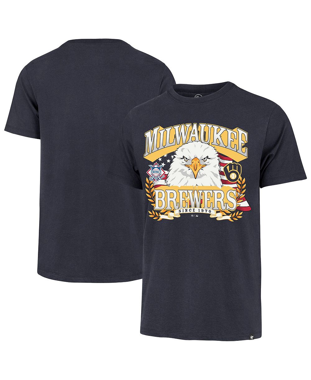 Мужская футболка '47 Brand Navy Milwaukee Brewers Americana Eagle