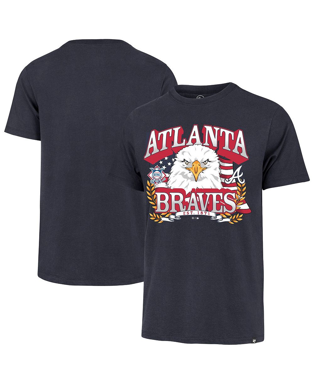 Мужская футболка '47 Brand Navy Atlanta Braves Americana Eagle T-Shirt
