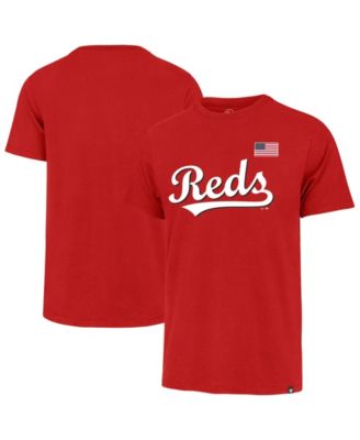 '47 Brand Men's Red Cincinnati Reds Heritage U.S. Flag T-Shirt