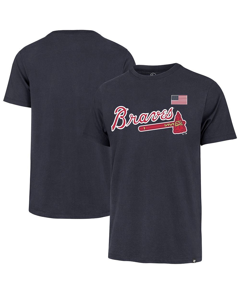 Мужская футболка '47 Brand Navy Atlanta Braves Heritage U.S. Flag