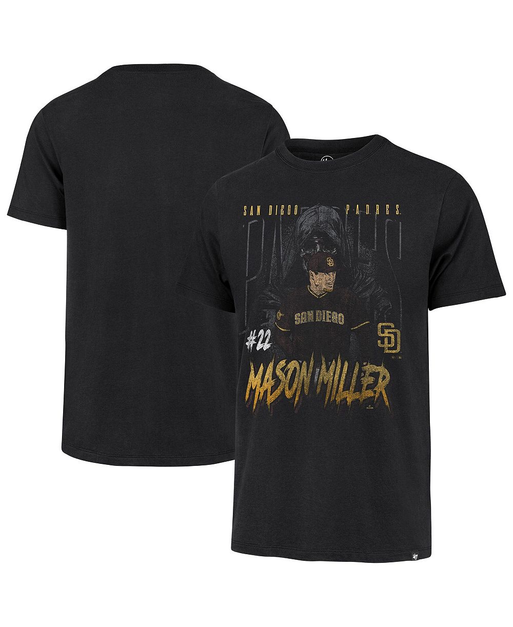Мужская футболка '47 Brand Black San Diego Padres Mason Miller the Reaper Player Graphic