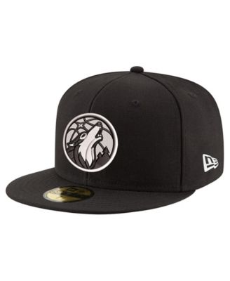 New Era Men's Black/White Minnesota Timberwolves 59FIFTY Fitted Hat