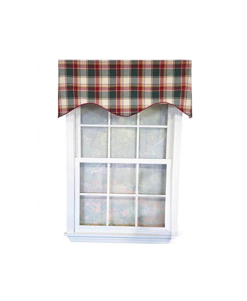 Декоративная занавеска RLF Home Cabin Plaid Cornice Window Valance 100% Cotton