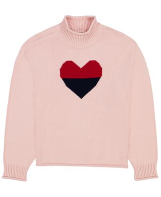Tommy Hilfiger Women's Intarsia Heart Mock Neck Sweater