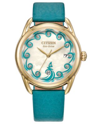 Citizen Женские часы Princess Moana с бирюзовым кожаным ремешком, 36mm