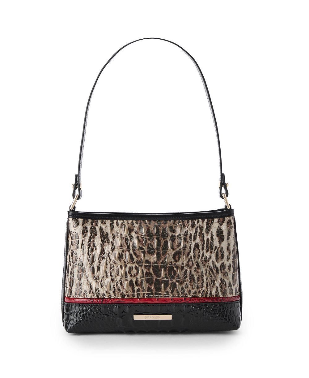 Маленькая сумка Brahmin Lorelei Calgary из кожи с принтом оцелота
