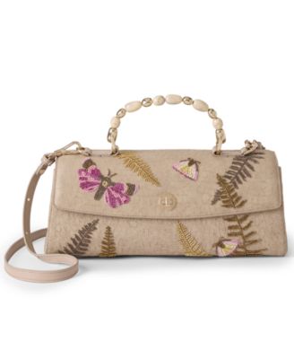 Средняя сумка-саквояж Brahmin Dayan Woodland из кожи с эффектом потертости