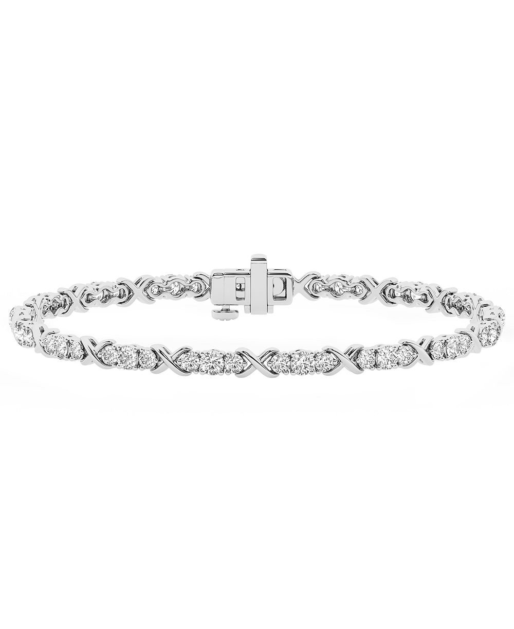 Серебряный браслет Forever Grown Diamonds с лабораторным бриллиантом (2 ct. t.w.)